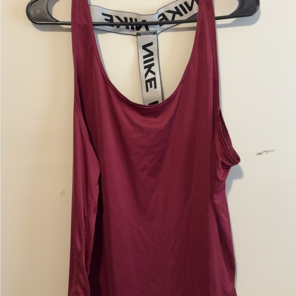 Nike Red Sleeveless Backless Tank Top